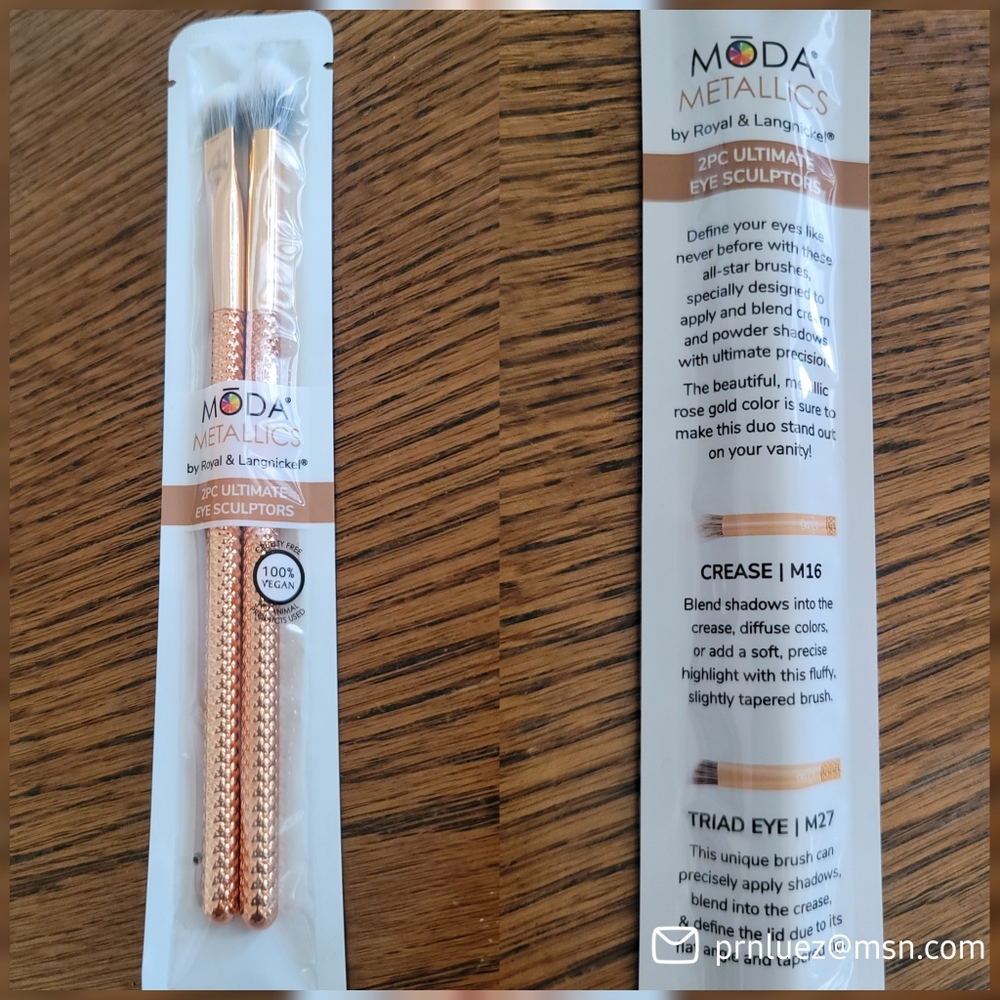 Moda Metallics 2pc Ultimate Eye Sculptors Brush Set